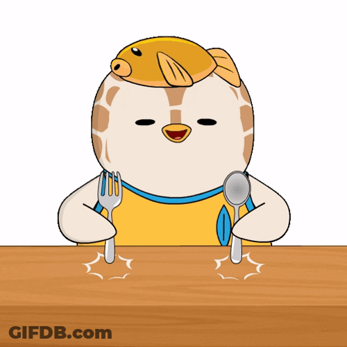 So Hungry Pudgy Penguin Drumming Table GIF