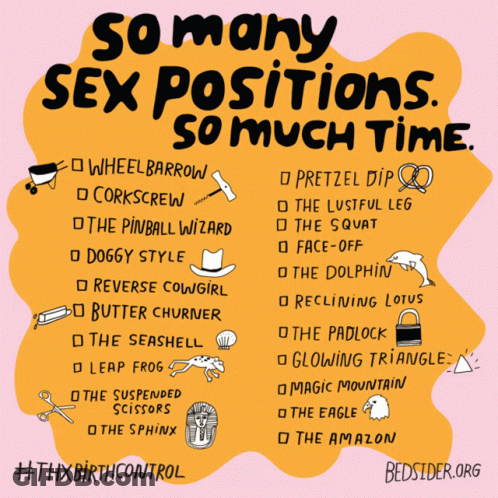 So Many Sex Positions Poster GIF
