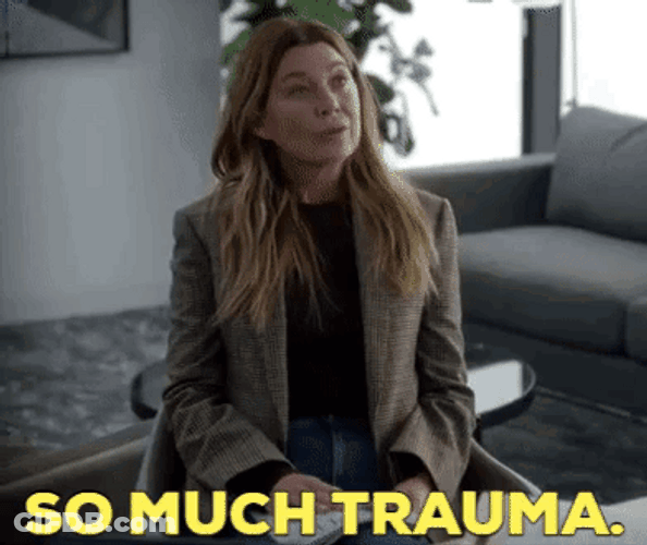 So Much Trauma Meredith Grey Grey's Anatomy GIF