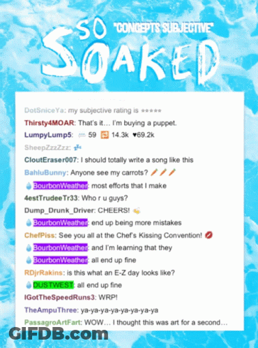 So Soaked Poster Blue Background GIF