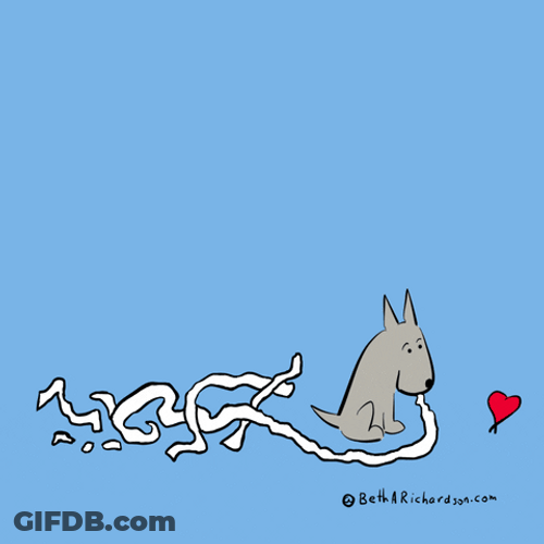 So Sorry Guilty Puppy Cartoon GIF