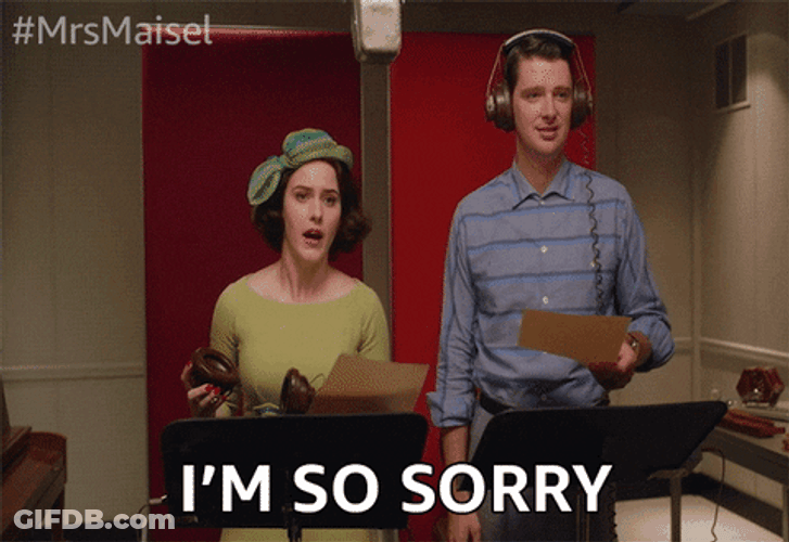 So Sorry Rachel Brosnahan GIF