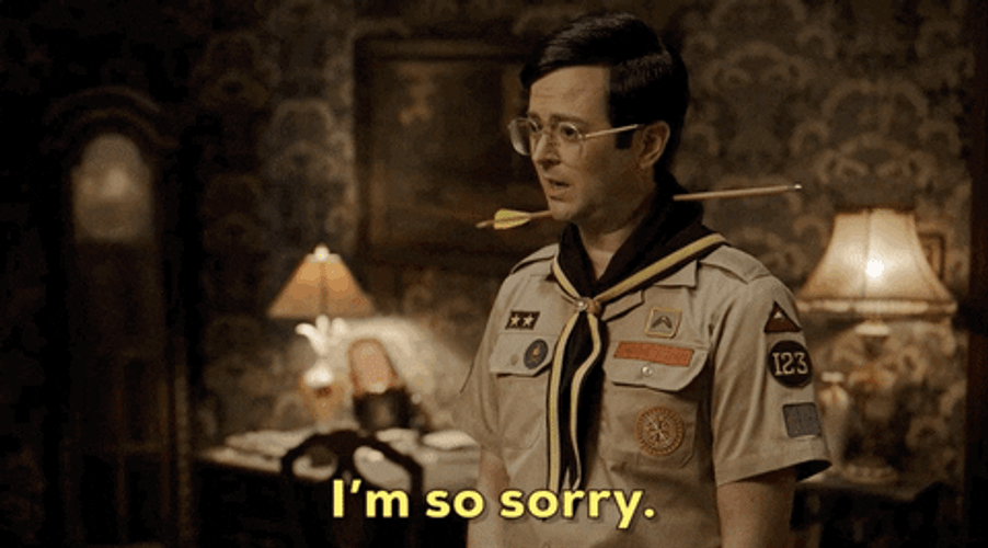 So Sorry Sad Boy Scout GIF