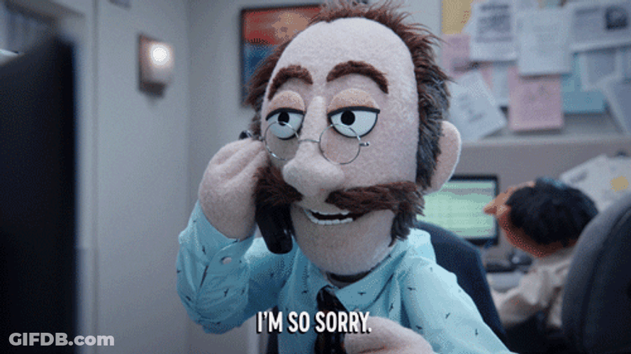 So Sorry Sad Will Forte Puppet GIF