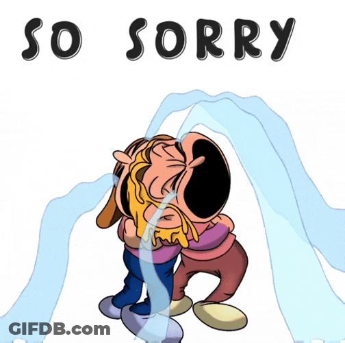 So Sorry Tears Pouring Cartoon GIF