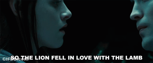 So The Lion Fell In Love With The Lamb Edward Cullen GIF
