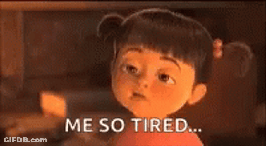 So Tired Boo Cute Sleepy Face GIF