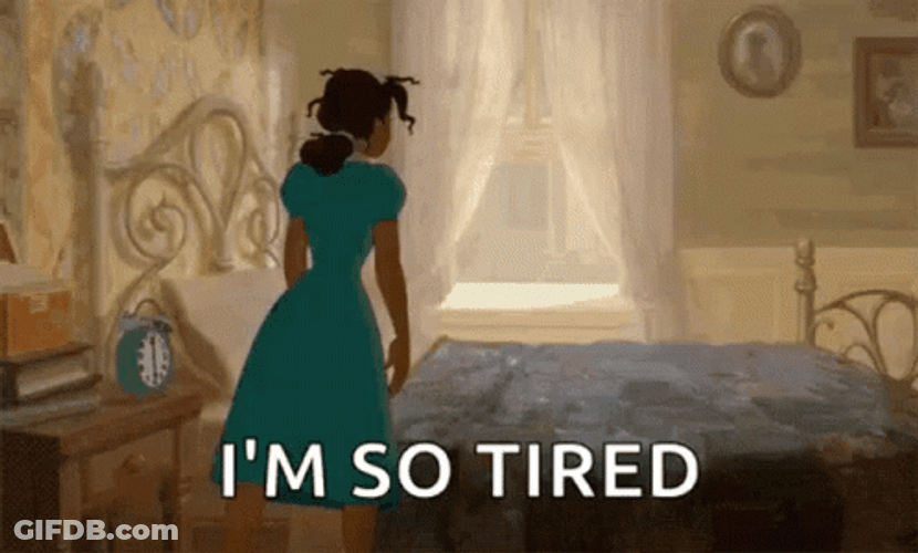 So Tired Princes Tiana And Sleepy GIF