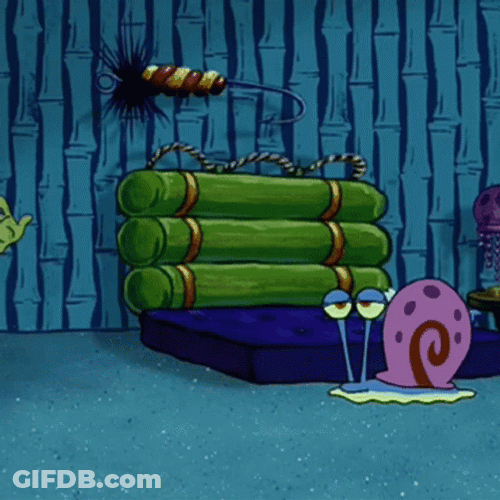 So Tired Spongebob And Gary The Snail GIF