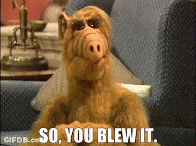 So You Blew It Alf GIF