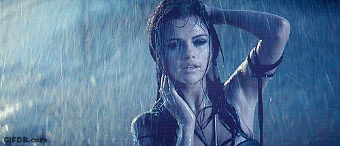 Soaking Wet Selena Gomez GIF
