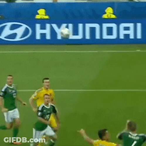 Soccer Ball Going Through Net GIF