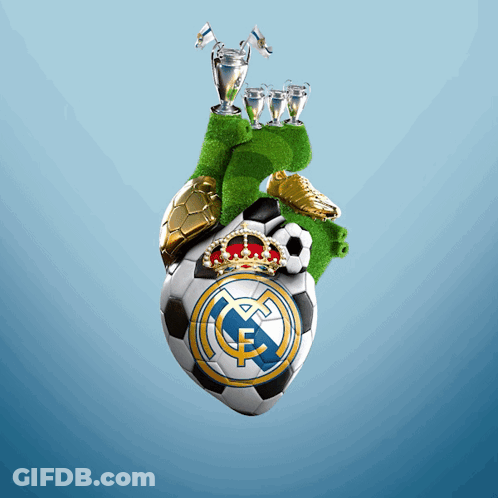 Soccer Ball Heart With Real Madrid Logo GIF