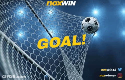 Soccer Ball In Net With Goal Text GIF