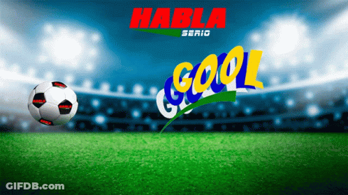 Soccer Ball On Field Saying Cool GIF