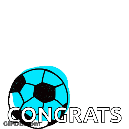 Soccer Ball With Congrats GIF