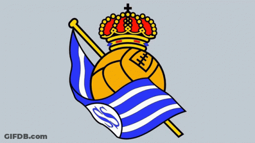 Soccer Ball With Crown And Flag With Letter S GIF