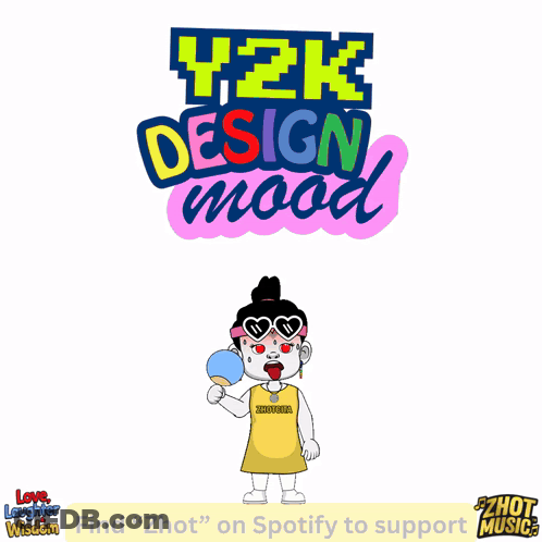 Soccer Ball With Y2K Design Mood Sign GIF
