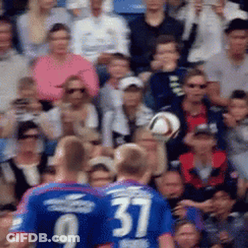 Soccer Fan Ball Headshot GIF