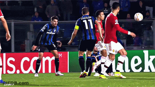 Soccer Field Man Hugging Another With France Lanyard GIF