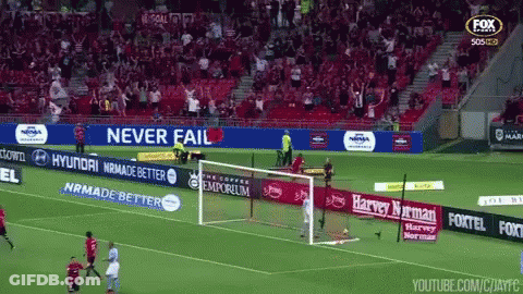 Soccer Field Never Fail Sign GIF