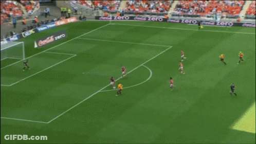 Soccer Field With Coca Cola Zero Banner GIF