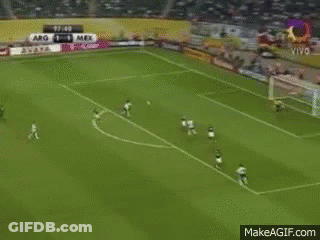 Soccer Field With Hyundai And McDonald's Ads GIF