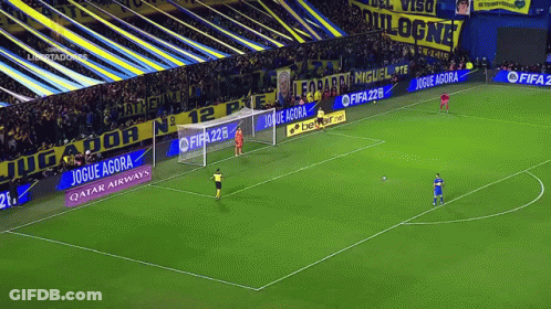 Soccer Field With Qatar Airways And FIFA226 Ads GIF