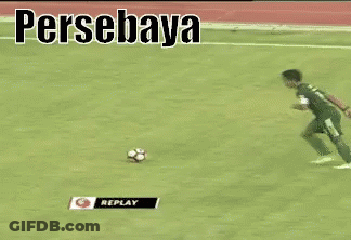 Soccer Field With Word Persebaya On Top GIF