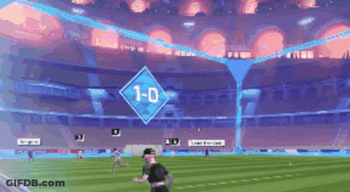 Soccer Game 1-0 Score GIF