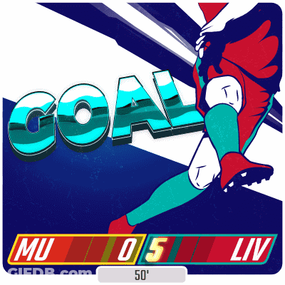 Soccer Game Advertisement Score MU 05 LIV GIF