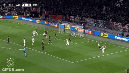Soccer Game Ajax Vs Fra At 9:19 GIF