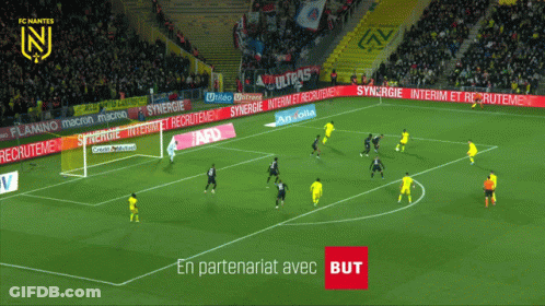 Soccer Game At FC Nantes Stadium GIF