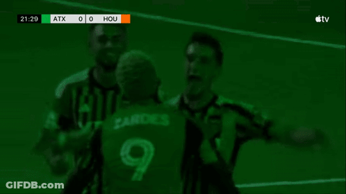 Soccer Game ATX Vs HOU On Green Screen GIF