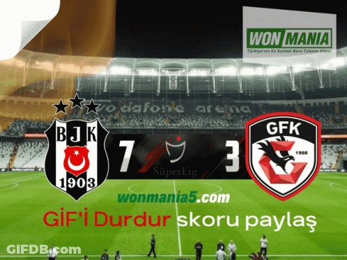 Soccer Game Between BJK 1903 And GFK GIF