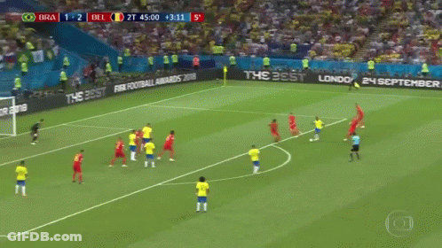 Soccer Game Between BRA And Belgium GIF