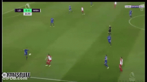 Soccer Game Between Lei And WBA At 21:56 GIF