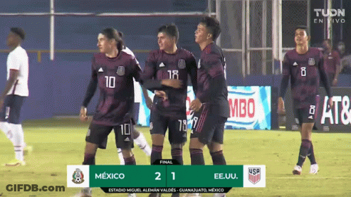 Soccer Game Between Mexico And Ee.Uu GIF