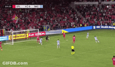 Soccer Game Between STL And SKC On TV GIF