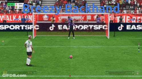 Soccer Game Breezy Backhand GIF