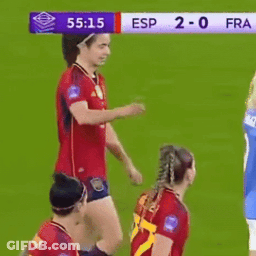 Soccer Game ESP Vs FRA GIF