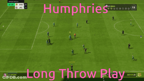 Soccer Game Humphries Long Throw Play GIF