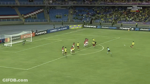 Soccer Game In Empty Stadium GIF