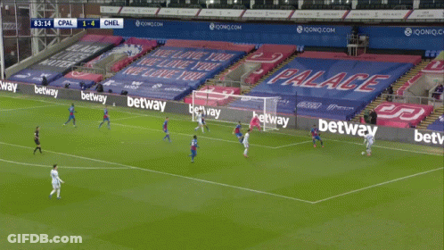Soccer Game In Empty Stadium Palace Banner GIF