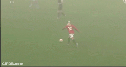 Soccer Game In Foggy Stadium GIF
