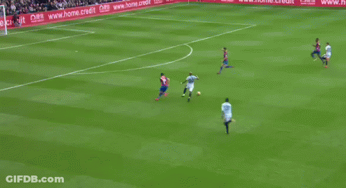 Soccer Game In Front Of Banner GIF