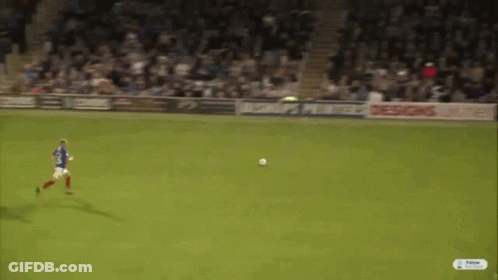 Soccer Game In Front Of Bishops Printers Banner GIF