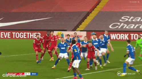 Soccer Game In Front Of BT Advertisement GIF