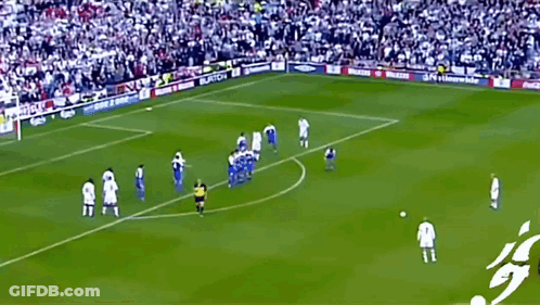 Soccer Game In Front Of Crowd With Samsung Sign GIF