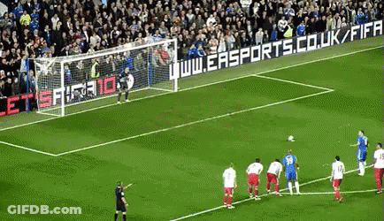 Soccer Game In Front Of Easports Banner GIF